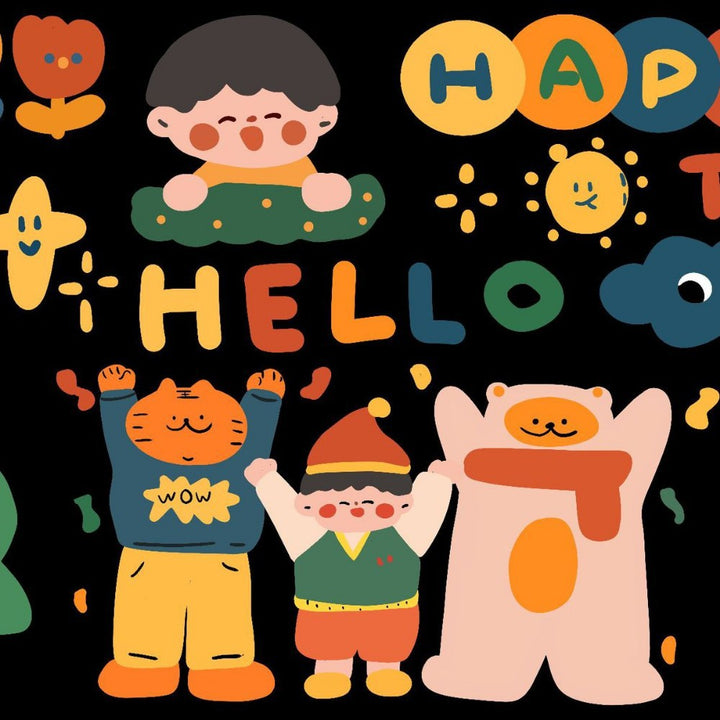 Playful Illustrated Floor Mat