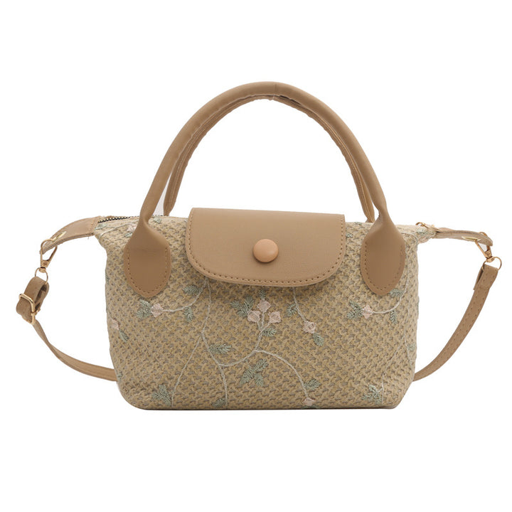 Embroidered Tote Handbag
