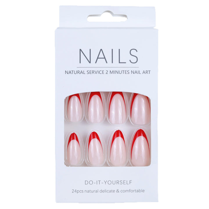Artificial nails in stylish stiletto design with eye-catching top coat Stornfield