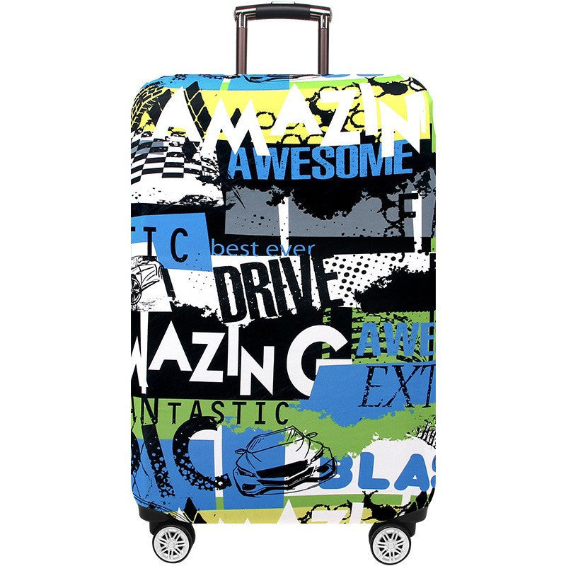 Unisex hard shell trolley with eye-catching marble print, telescopic handle and impact-resistant construction Stornfield