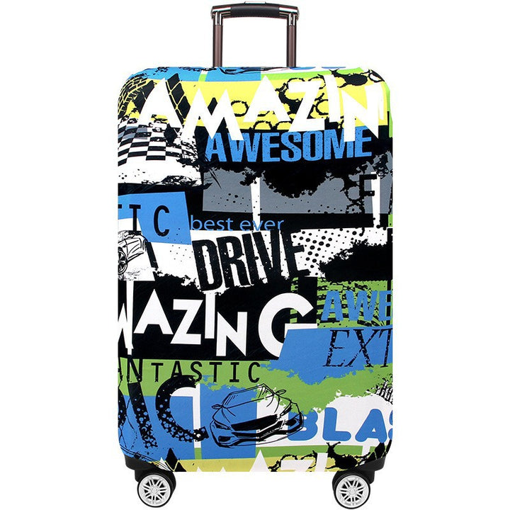 Unisex hard shell trolley with eye-catching marble print, telescopic handle and impact-resistant construction Stornfield