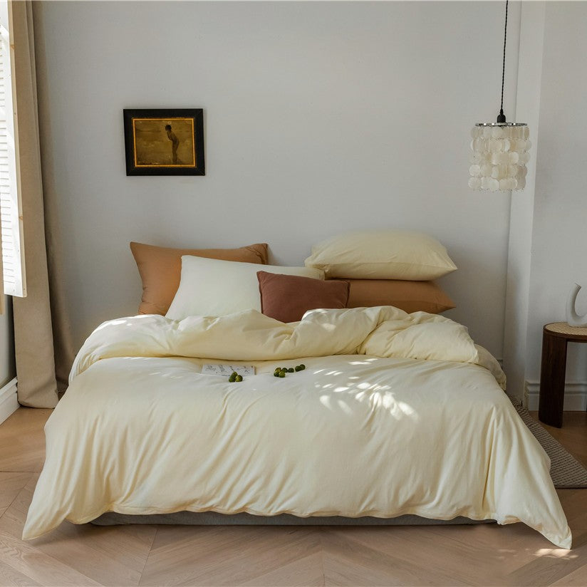 Breathable Organic Cotton Duvet Cover Set with Sateen Finish