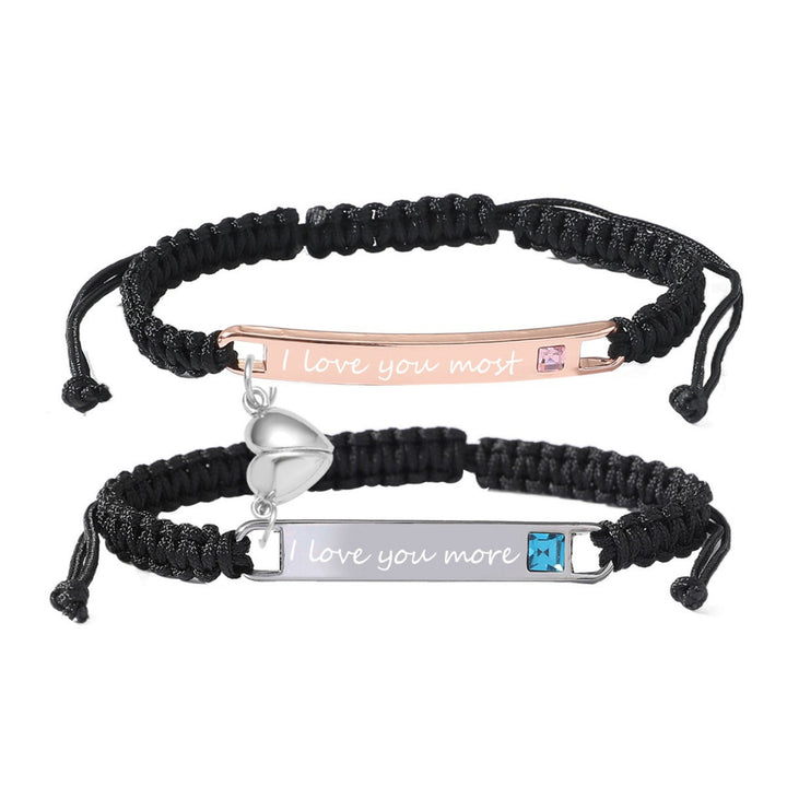 Stornfield | Personalized Magnetic Heart Love Bracelet Set