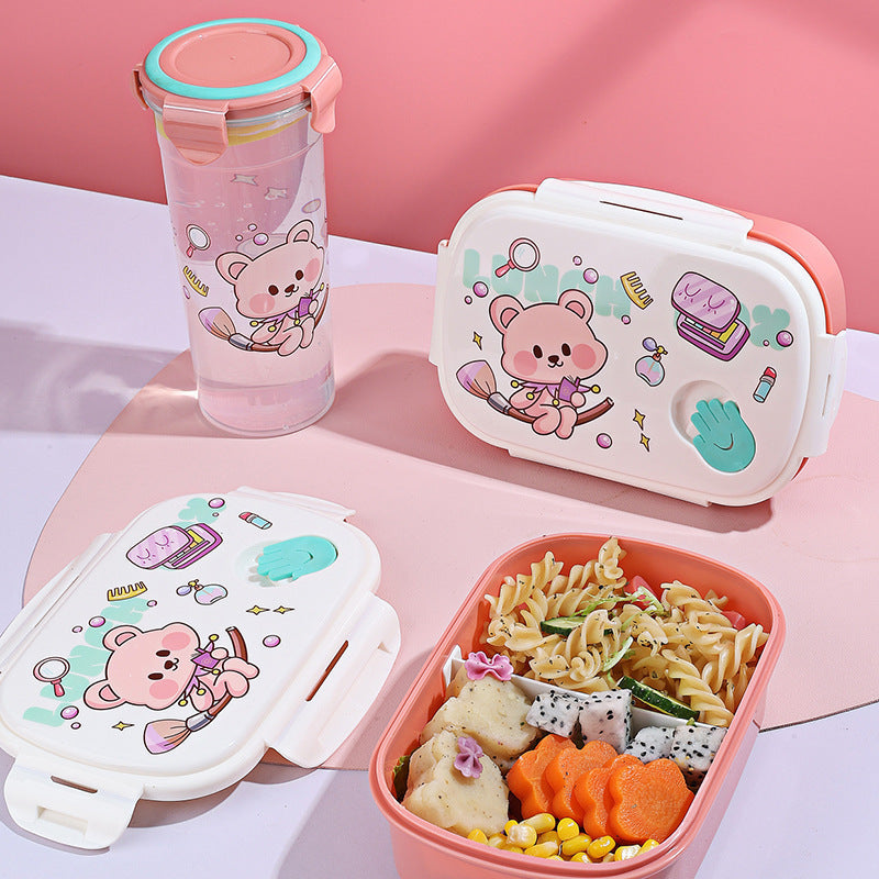 Fun-Themed Cartoon Bento Lunch Box Set