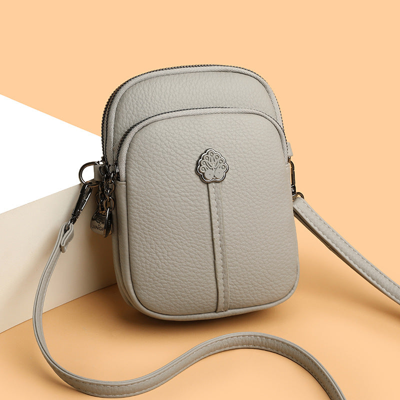 Compact Leather Crossbody Bag