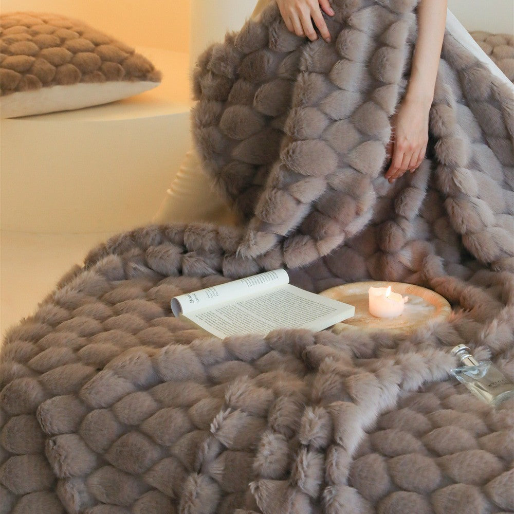 Luxury Chunky Faux Fur Oversized Throw Blanket