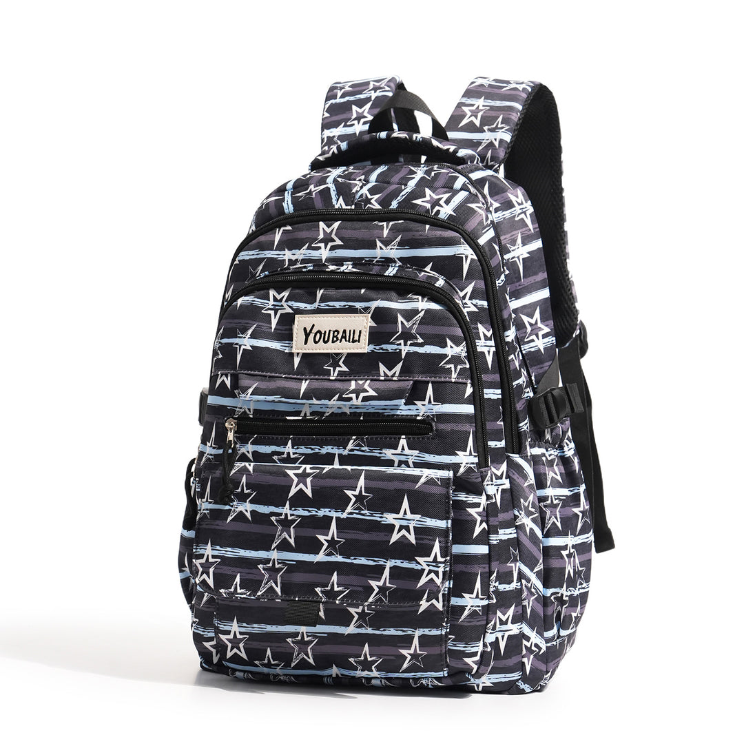 Fun Star-Patterned School Backpack Stornfield