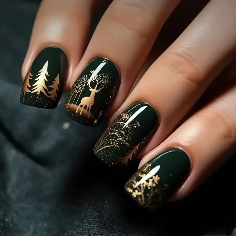 Artistic Winter-Themed Nail Art Stornfield