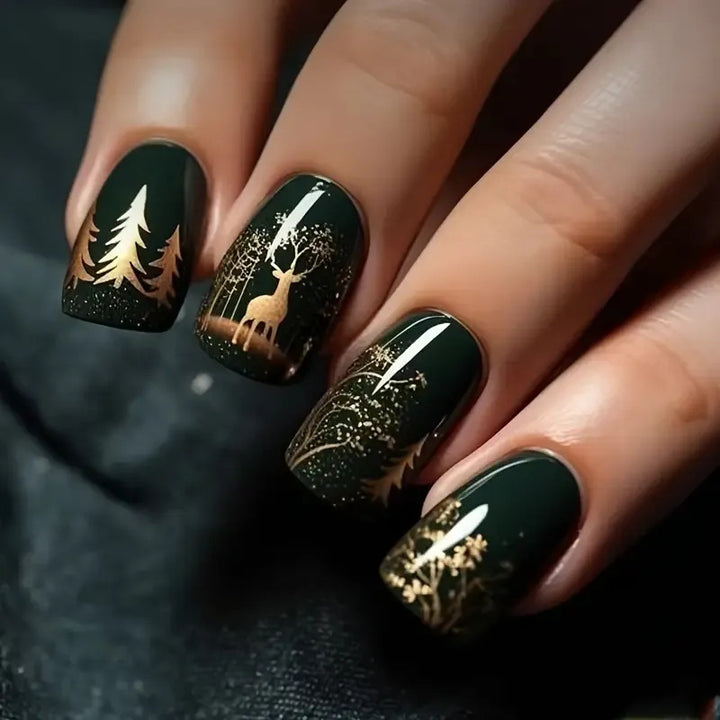 Artistic Winter-Themed Nail Art Stornfield