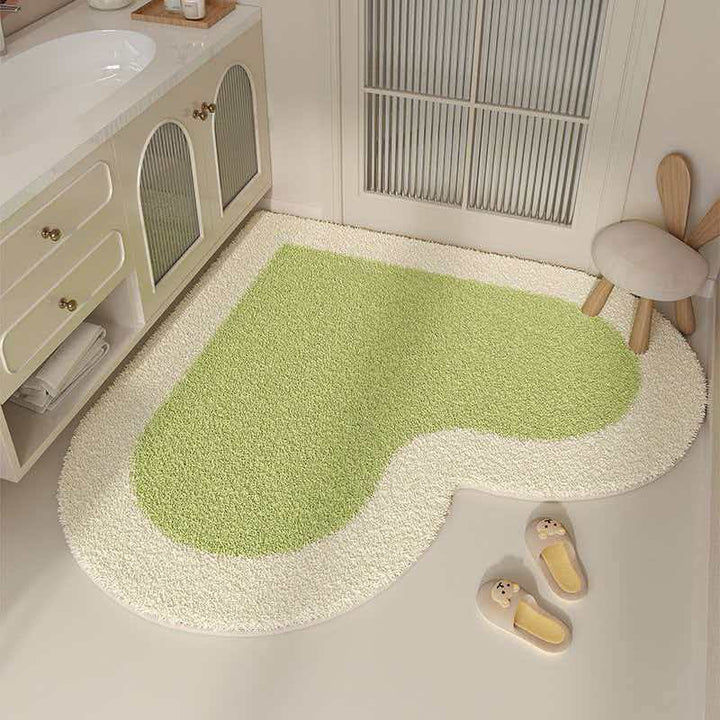 Heart-Shaped Soft Bathroom Mat