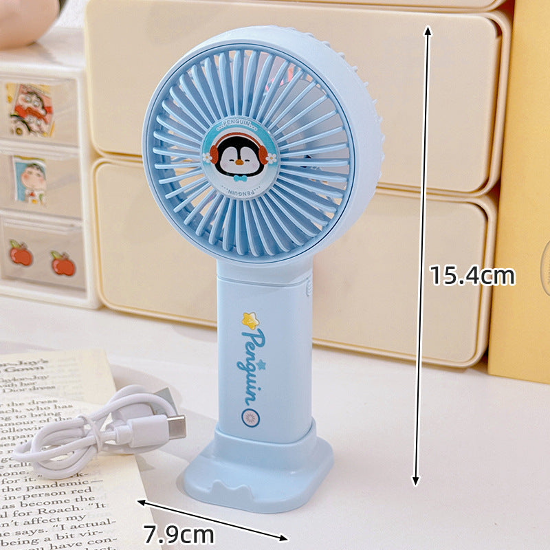 Ladies Portable Mini Fan with Cute Penguin Design Stornfield