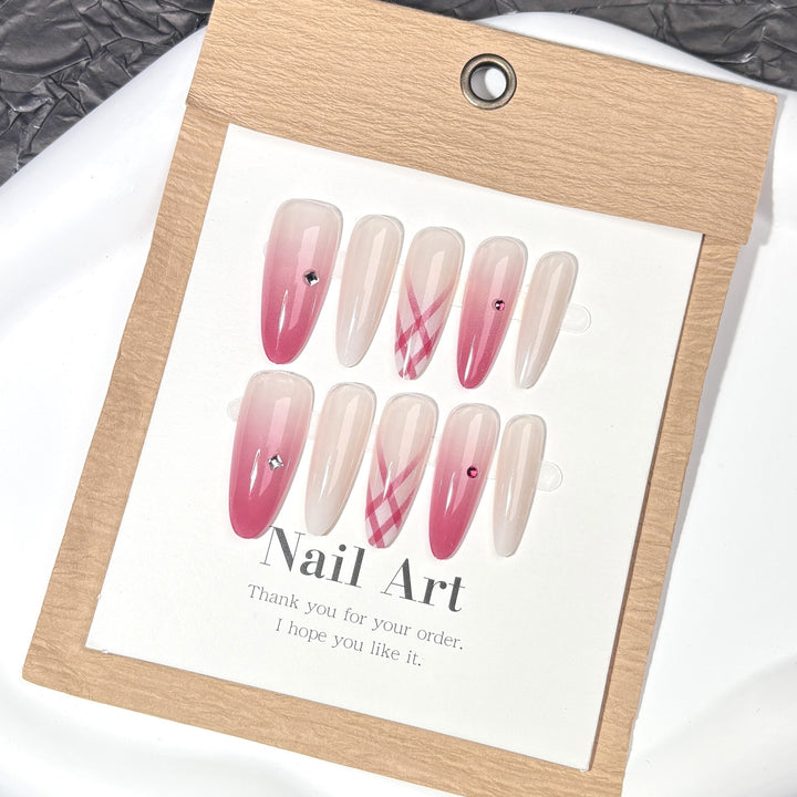 Elegant Ombre Press-On Nail Art Set
