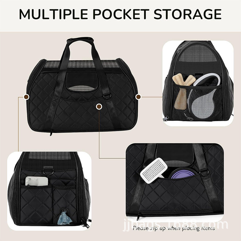Closed pet transport bag with breathable mesh Stornfield