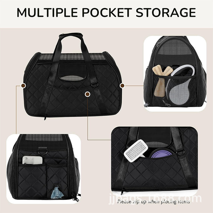 Closed pet transport bag with breathable mesh Stornfield