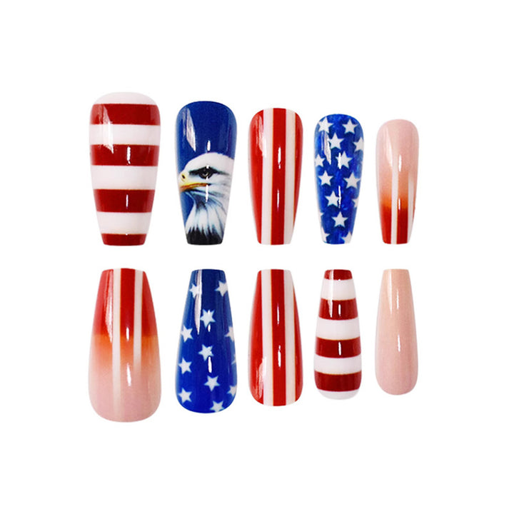 Patriotic Themed Press-On Nail Art Stornfield