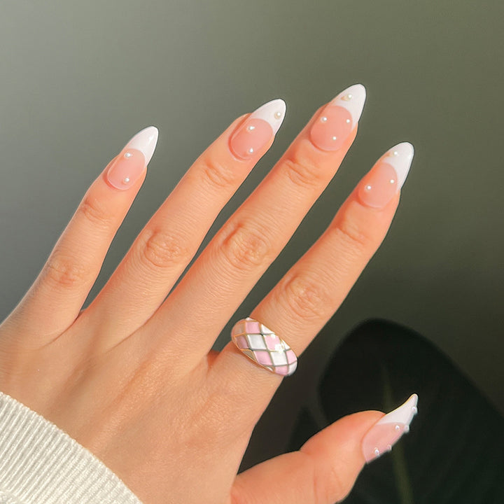 Artful acrylic nails with elegant French tip Stornfield