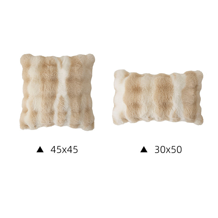 Luxurious faux fur decorative cushion set Stornfield