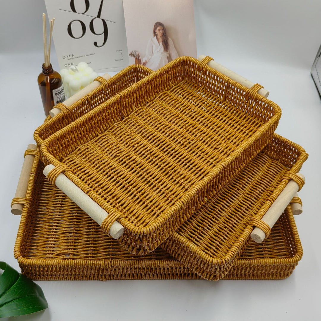 Handwoven Decorative Serving Tray Stornfield