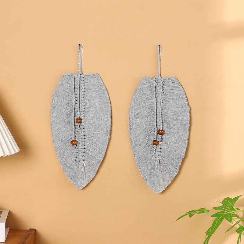 Leaf-Shaped Macrame Wall Art Stornfield