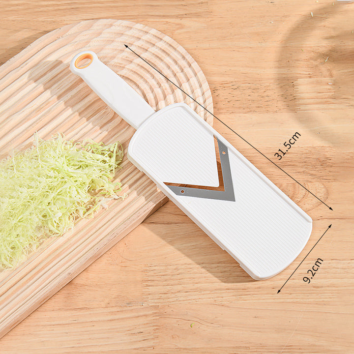 Compact V-Blade Vegetable Mandoline Slicer with Safety Hand Guard