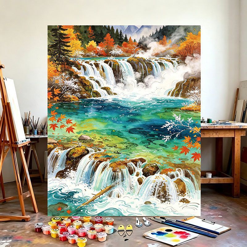 Waterfall Landscape Canvas Art Print Stornfield