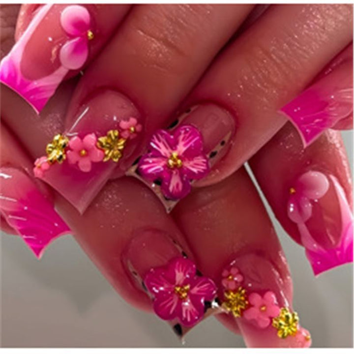 Artistic Press-On Nail Set with Premium Embellishments Stornfield