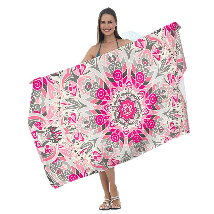 Beach towel with artistic mandala pattern Stornfield