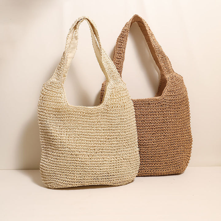 Spacious and Handcrafted Straw Tote Bag with Comfortable Shoulder Strap Stornfield