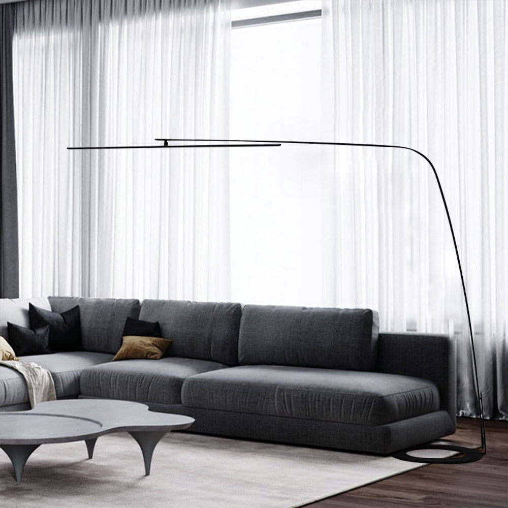 Curved LED Floor Lamp with Adjustable Brightness