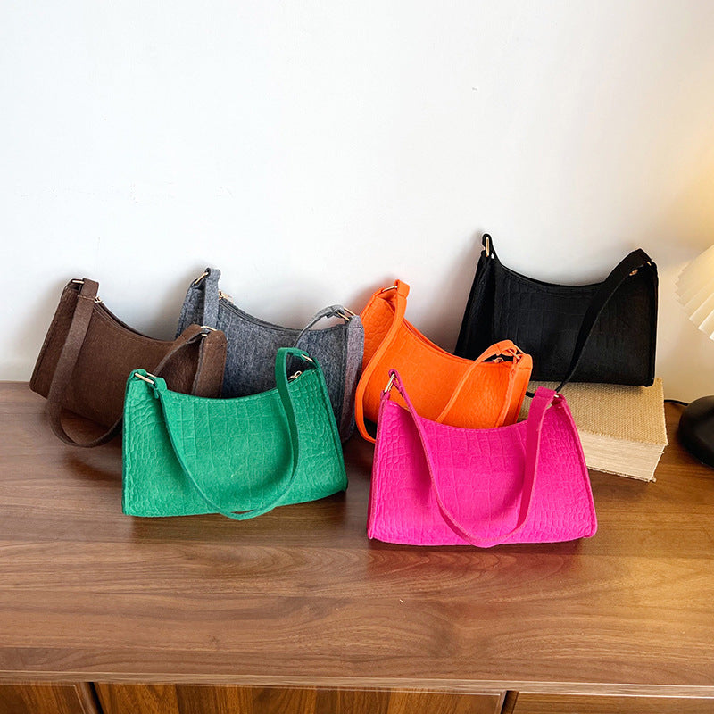 WoCrocodile Textured Mini Shoulder Handbag Stornfield