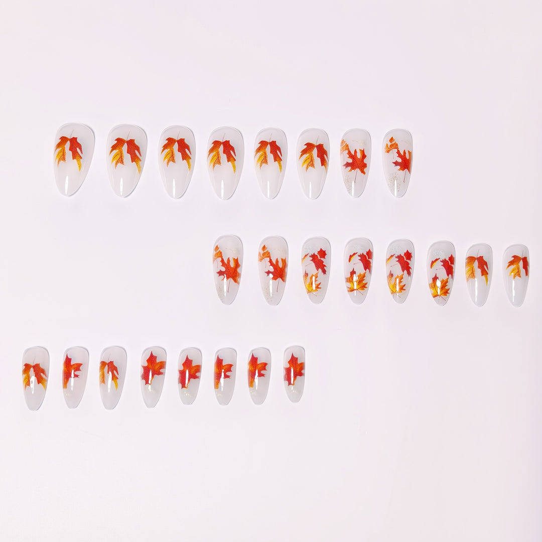 Artificial nails with autumn leaf design Stornfield