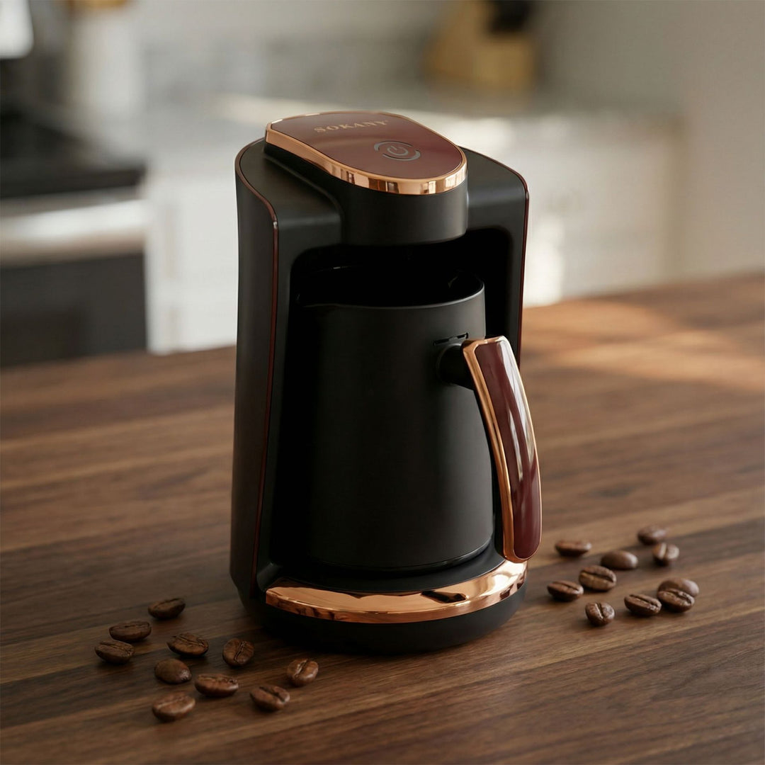 Electric coffee pot with automatic brewing function and innovative design Stornfield