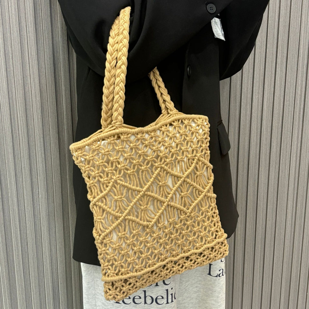 Hand-knotted macrame shopping bag Stornfield