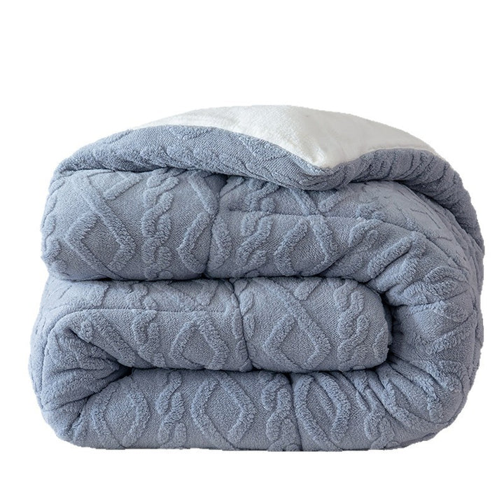 Plush Textured Quilted Blanket