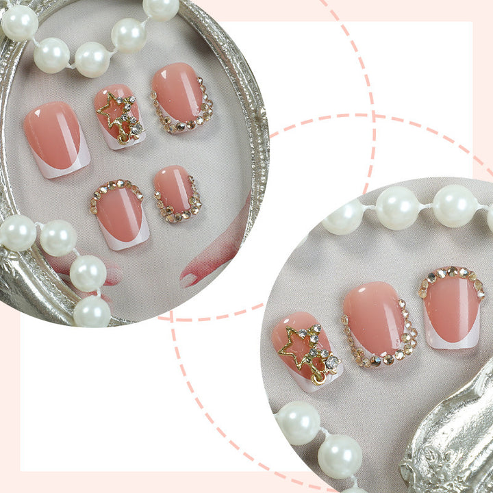 Nail art set with luxurious glitter and floral decorations Stornfield