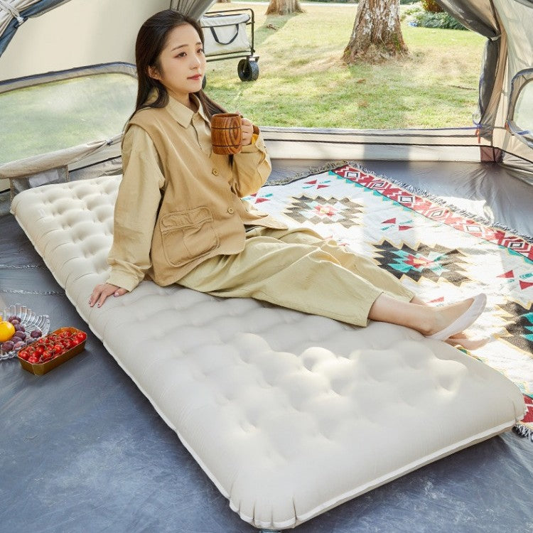insulated lightweight inflatable camping sleeping pad with quilted tufted top Stornfield