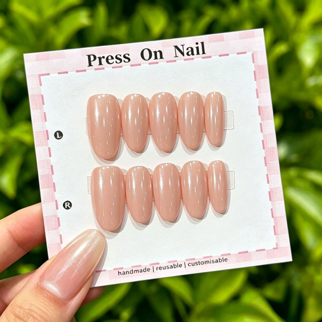 Artistic Press-On Nail Set with Tropical and Floral Accents