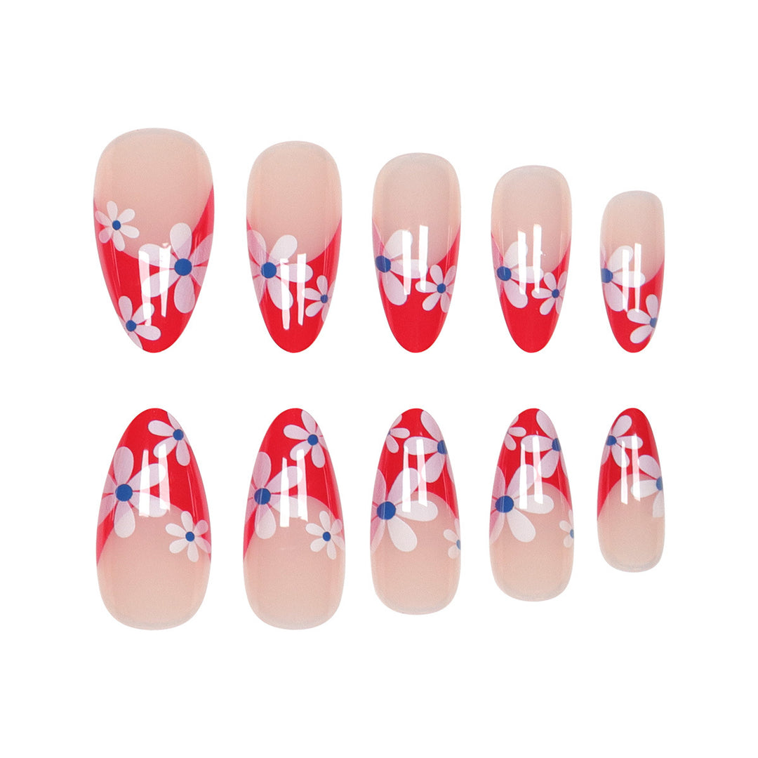 Floral Patterned Stiletto Press-On Nails Stornfield