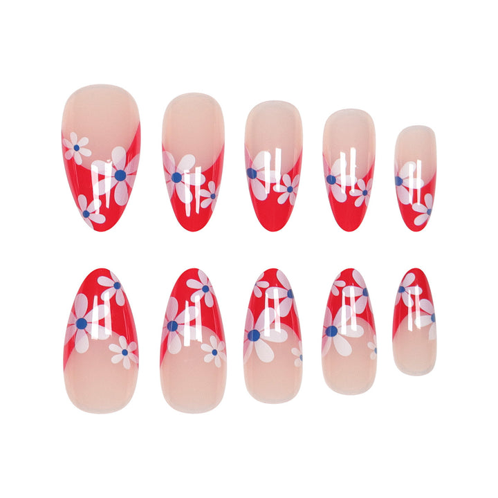 Floral Patterned Stiletto Press-On Nails Stornfield