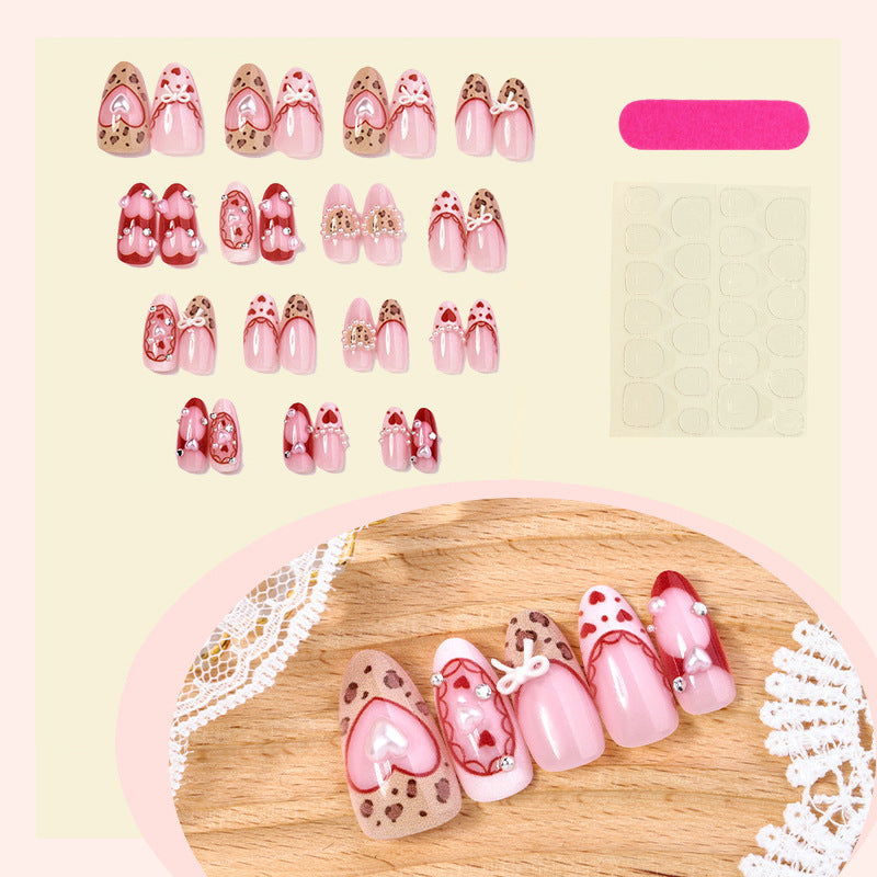 Creative Nail Art Set with Cute Heart and Bow Designs Stornfield