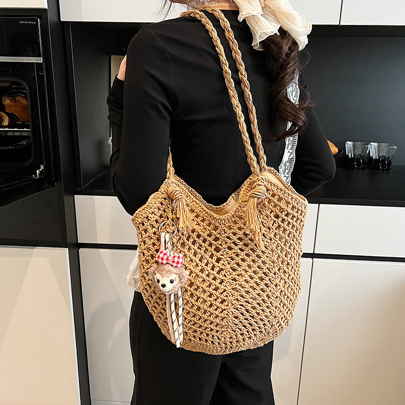Woven Straw Beach Bag