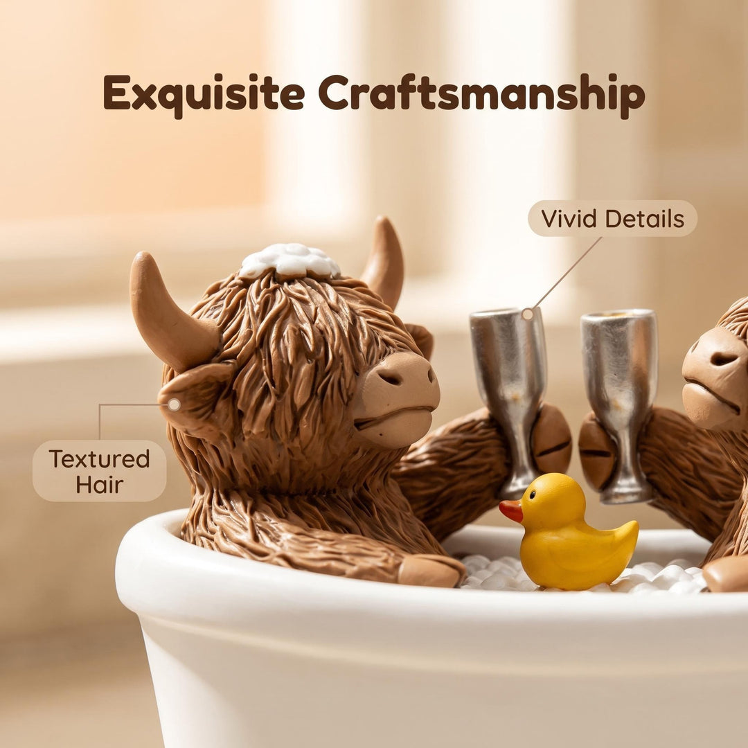 Decoration figure bathing highland cattle Stornfield