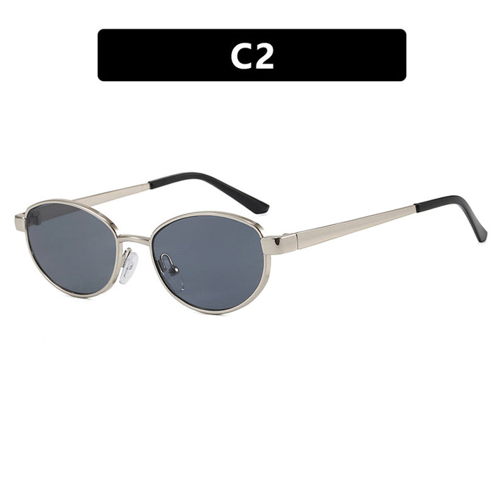 Women's fashionable sunglasses in an elegant oval design with a high-quality metal frame Stornfield