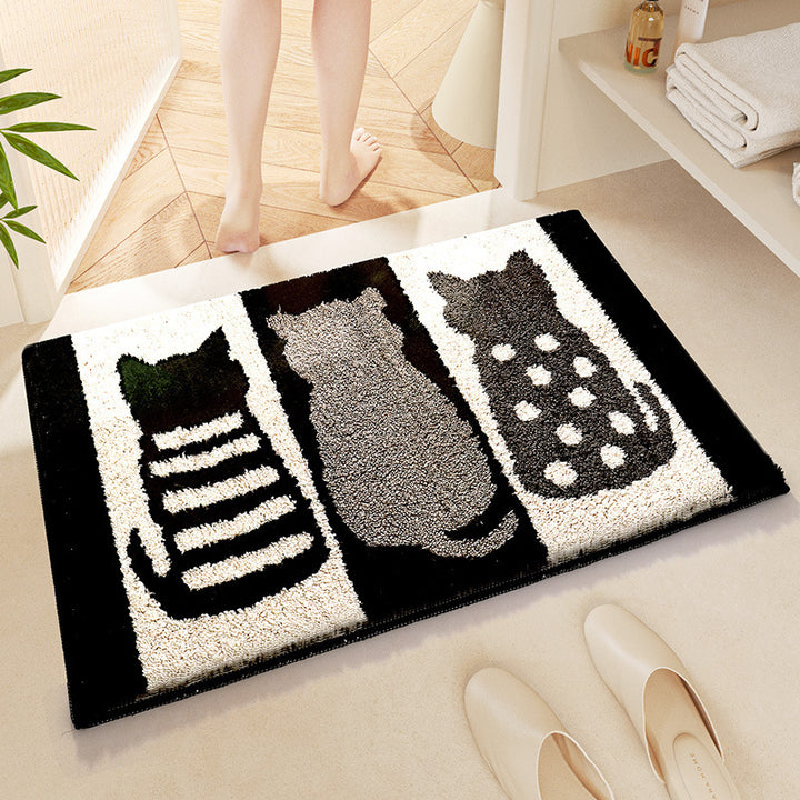 Cartoon-Like Plush Bath Mat for Home