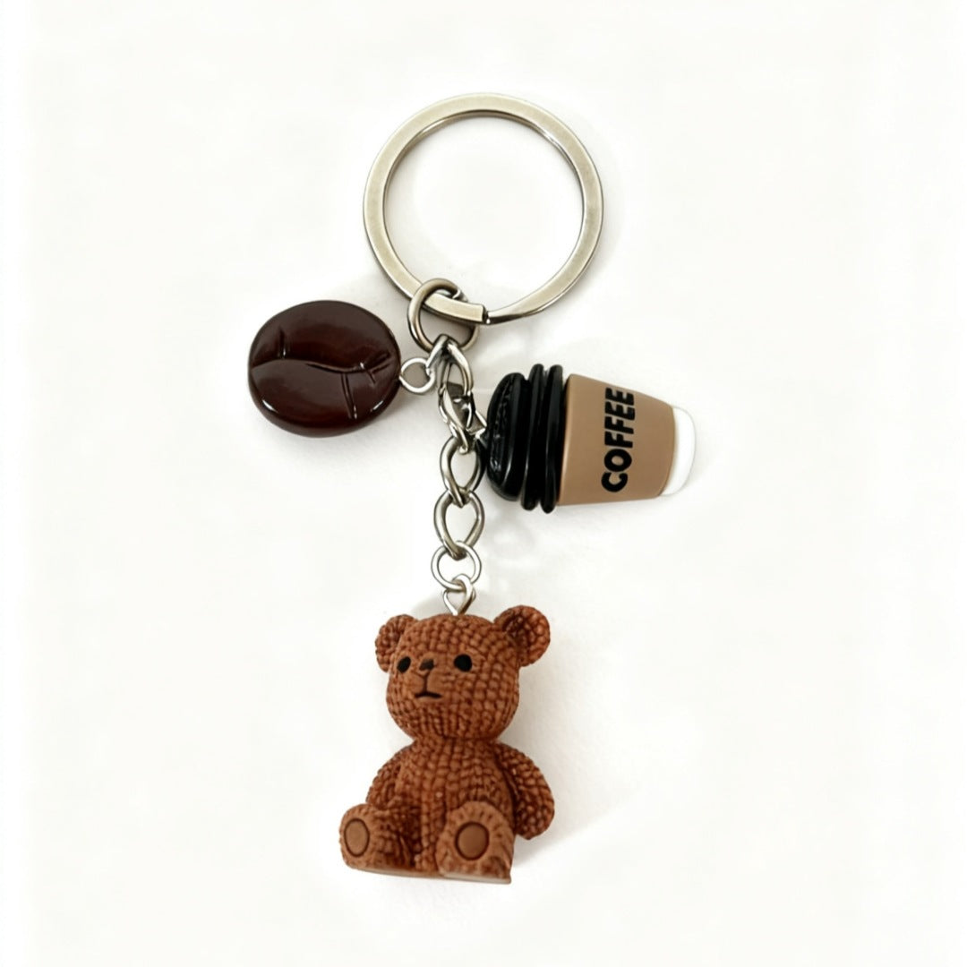 Playful keychain with bears and drink Stornfield