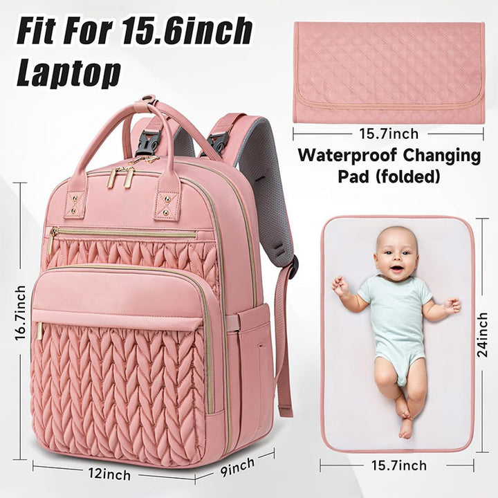 Elegant and Spacious Backpack with Textured Design Stornfield