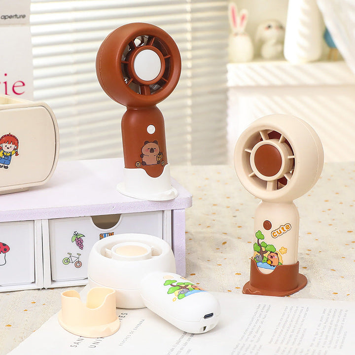 Women Handheld Mini-Fan with USB Charging Function and Ergonomic Design Stornfield
