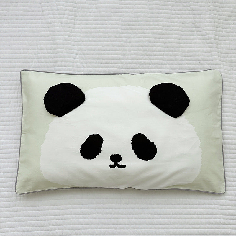 Plush Decorative Lion-Shaped Bed Pillow for with Corner Teether Accent