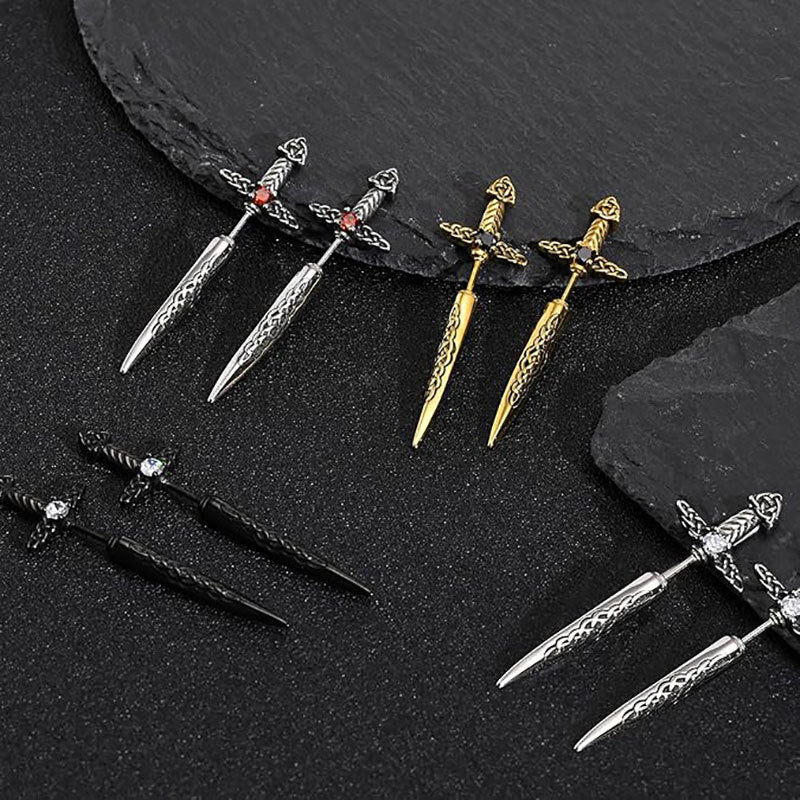 Gothic Sword-Shaped Earrings Stornfield