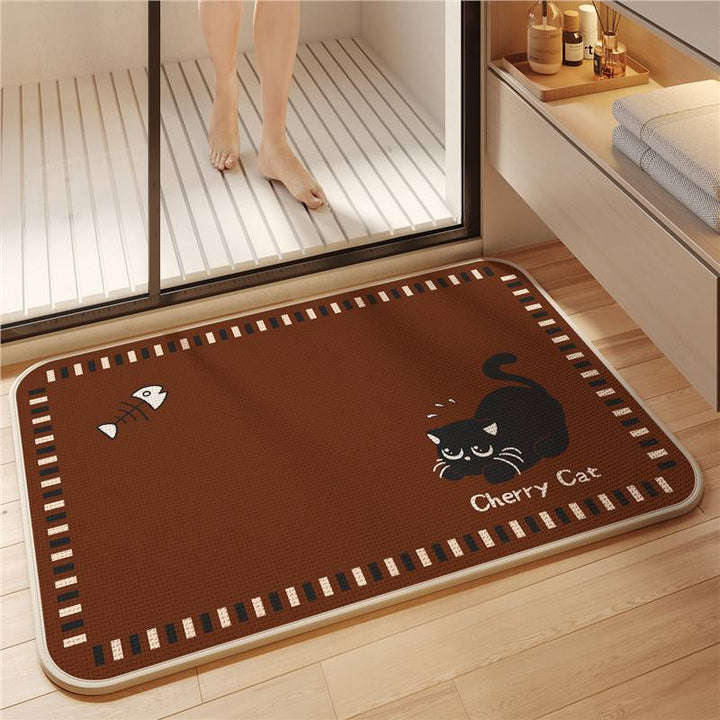 Non-Slip Cat-Themed Bath Mat